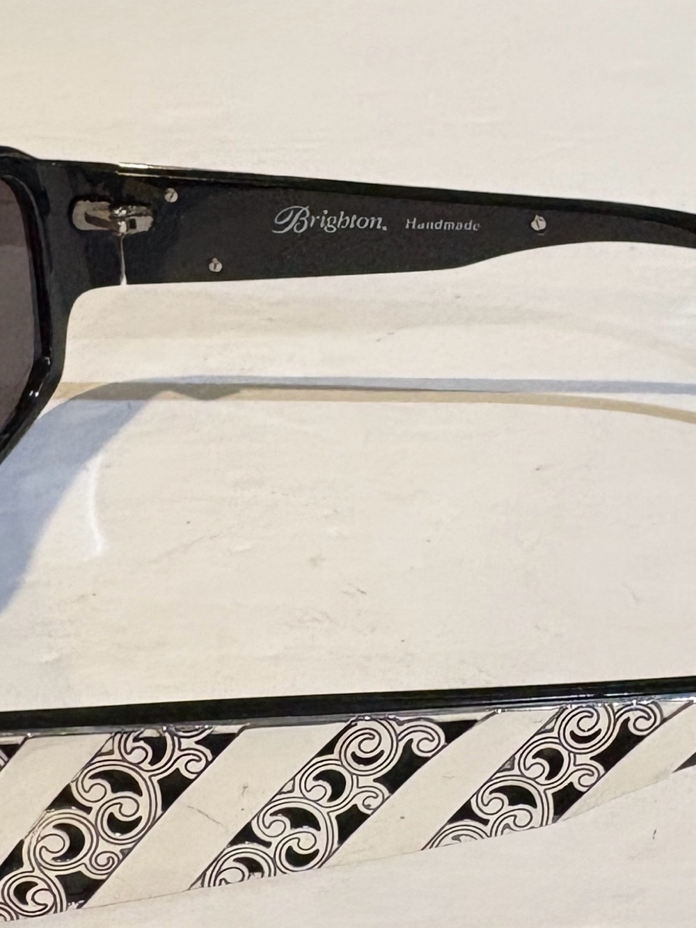 Brighton Black Women's Sunglasses with Gray Lenses Silver Ornate details - Picture 6 of 8